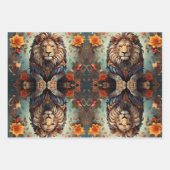 Oerwoud King majestueuze leeuwpanter & tijger Inpakpapier Vel (Voorkant 3)