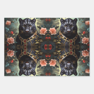 Oerwoud King majestueuze leeuwpanter & tijger Inpakpapier Vel