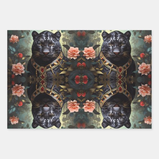 Oerwoud King majestueuze leeuwpanter & tijger Inpakpapier Vel (Voorkant)