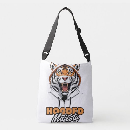 Oerwoud King | Tiger Street Art Design Crossbody Tas (Voorkant)