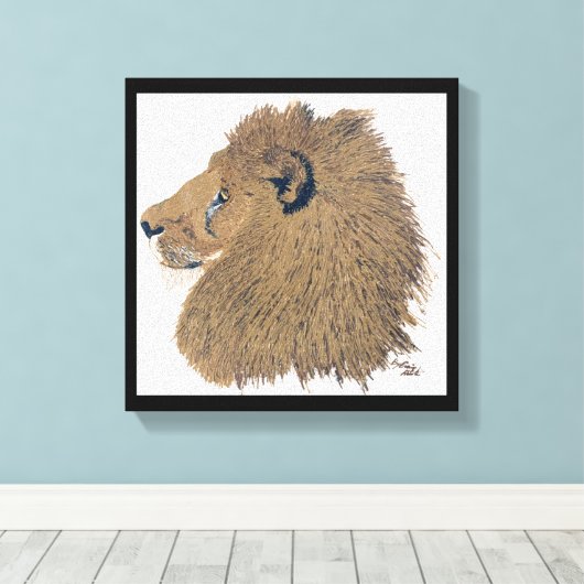 oerwoud koning canvas afdruk (Insitu (Houten vloer))