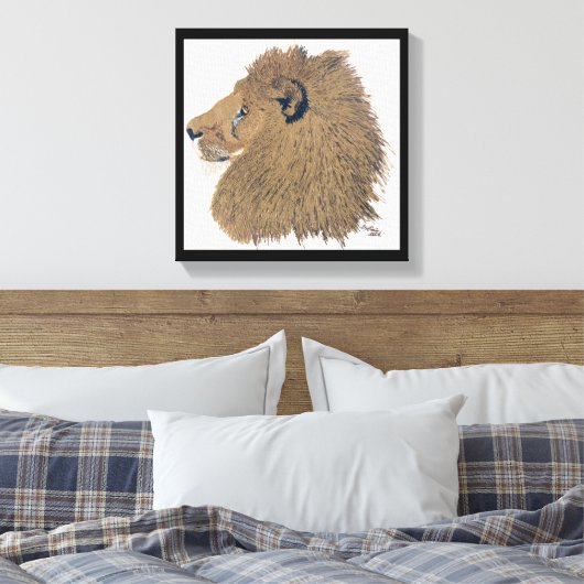 oerwoud koning canvas afdruk (Insitu (Slaapkamer))