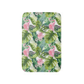 Oerwoud laat roze flamingo badmat (Voorkant Verticaal)