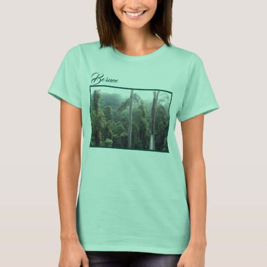 Oerwoud landschapsfoto Borneo Rainforest T-shirt (Voorkant)