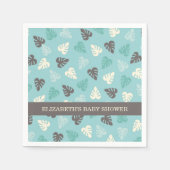 Oerwoud Leaf Pattern Safari Baby shower Servet (Voorkant)