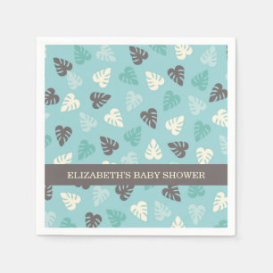 Oerwoud Leaf Pattern Safari Baby shower Servet