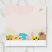 Oerwoud Leafy Theme Monkey Soft Toys baby shower Bedankjes Labels (Achterkant)