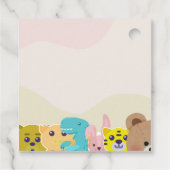 Oerwoud Leafy Theme Monkey Soft Toys baby shower Bedankjes Labels (Achterkant)