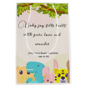 Oerwoud Leafy Theme Monkey Soft Toys baby shower Medium Cadeauzakje (Voorkant)