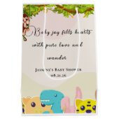 Oerwoud Leafy Theme Monkey Soft Toys baby shower Medium Cadeauzakje (Achterkant)