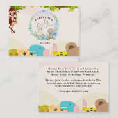 Oerwoud Leafy Theme Monkey Soft Toys baby shower Notitiekaartje (Voorkant / Achterkant)