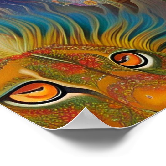 oerwoud leeuwen poster (Hoek)