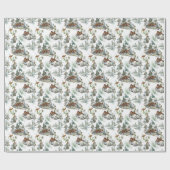 Oerwoud Leopard Waterverf Tropische Scène Cadeaupapier (Vlak)