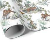 Oerwoud Leopard Waterverf Tropische Scène Cadeaupapier (Rol Hoek)