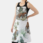 Oerwoud Leopard Waterverf Tropische Scène Schort (Insitu)