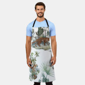 Oerwoud Leopard Waterverf Tropische Scène Schort (Gedragen)