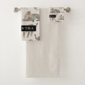 Oerwoud Leopard Wild Animal Pattern Bad Handdoek (Insitu)