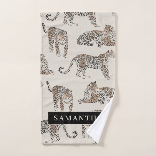 Oerwoud Leopard Wild Animal Pattern Bad Handdoek (Handdoek)