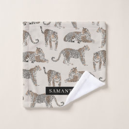 Oerwoud Leopard Wild Animal Pattern Bad Handdoek