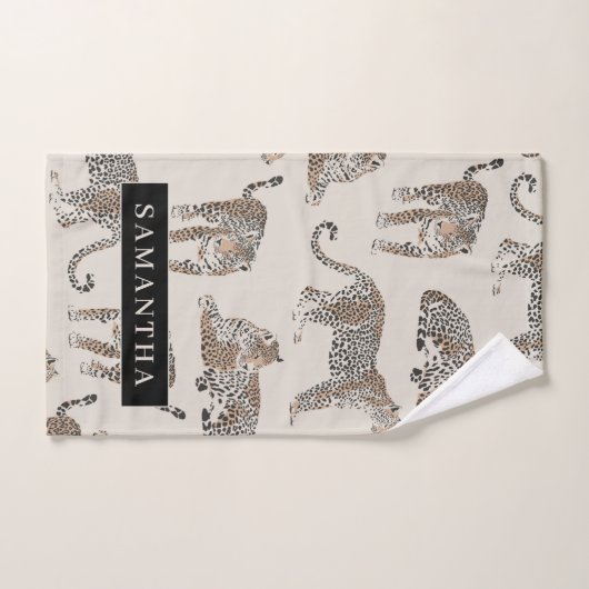 Oerwoud Leopard Wild Animal Pattern Bad Handdoek (Handdoek)