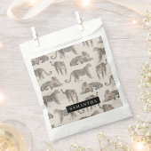 Oerwoud Leopard Wild Animal Pattern Bedankzakje (Geknipt)