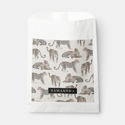 Oerwoud Leopard Wild Animal Pattern Bedankzakje (Voorkant)