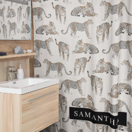 Oerwoud Leopard Wild Animal Pattern Douchegordijn