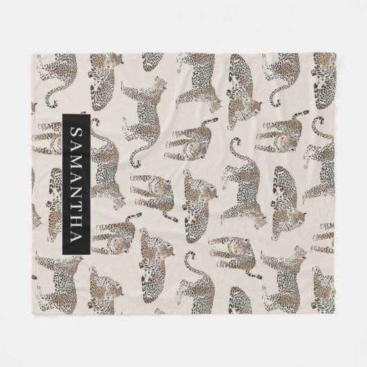 Oerwoud Leopard Wild Animal Pattern Fleece Deken (Voorkant (Horizontaal))
