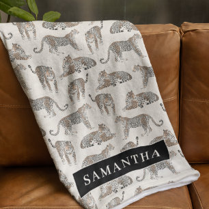 Oerwoud Leopard Wild Animal Pattern Fleece Deken