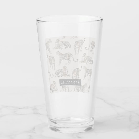 Oerwoud Leopard Wild Animal Pattern Glas (Achterkant)