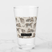 Oerwoud Leopard Wild Animal Pattern Glas (Voorkant)