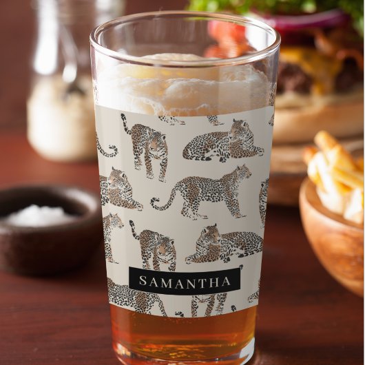 Oerwoud Leopard Wild Animal Pattern Glas