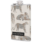 Oerwoud Leopard Wild Animal Pattern Heupfles (Links)