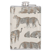 Oerwoud Leopard Wild Animal Pattern Heupfles (Achterkant)