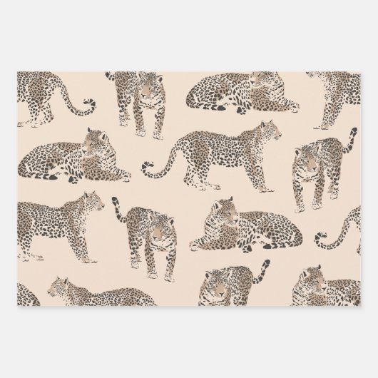 Oerwoud Leopard Wild Animal Pattern Inpakpapier Vel (Voorkant 3)