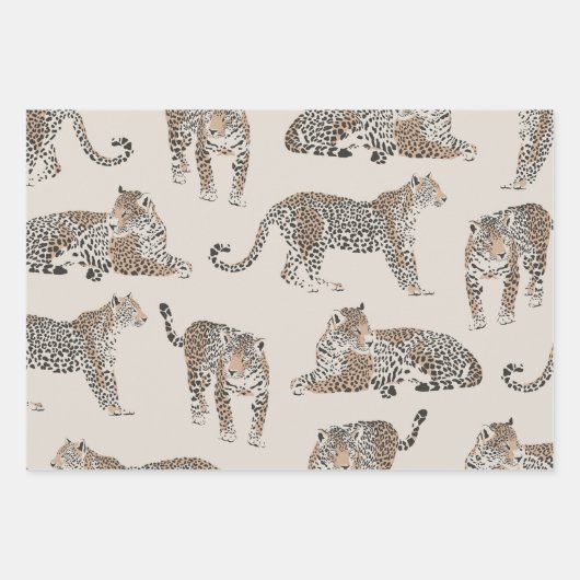 Oerwoud Leopard Wild Animal Pattern Inpakpapier Vel (Voorkant)