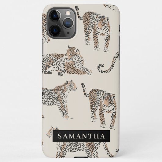 Oerwoud Leopard Wild Animal Pattern iPhone Hoesje (Achterkant)