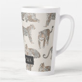 Oerwoud Leopard Wild Animal Pattern Latte Mok (Rechts)