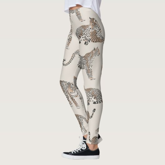 Oerwoud Leopard Wild Animal Pattern Leggings (Links)