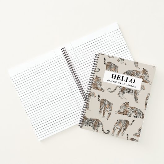Oerwoud Leopard Wild Animal Pattern Notitieboek (Binnen)