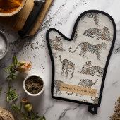 Oerwoud Leopard Wild Animal Pattern Ovenwant & Pannenlap Set