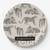 Oerwoud Leopard Wild Animal Pattern Papieren Bordje (Voorkant)