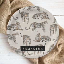 Oerwoud Leopard Wild Animal Pattern Papieren Bordje