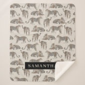 Oerwoud Leopard Wild Animal Pattern Sherpa Deken (Voorkant)