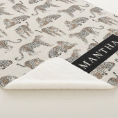 Oerwoud Leopard Wild Animal Pattern Sherpa Deken (3/4)