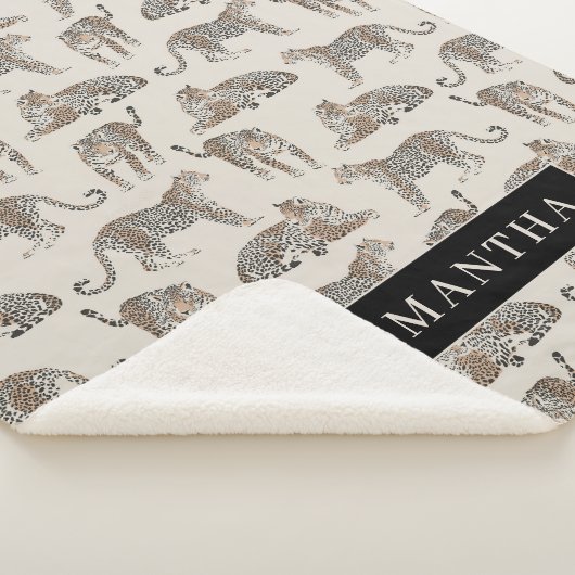 Oerwoud Leopard Wild Animal Pattern Sherpa Deken (3/4)