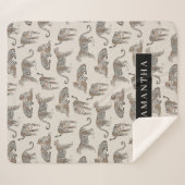 Oerwoud Leopard Wild Animal Pattern Sherpa Deken (Voorkant (horizontaal))