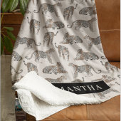Oerwoud Leopard Wild Animal Pattern Sherpa Deken