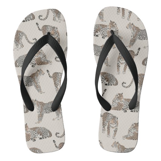 Oerwoud Leopard Wild Animal Pattern Teenslippers (Voetbed)
