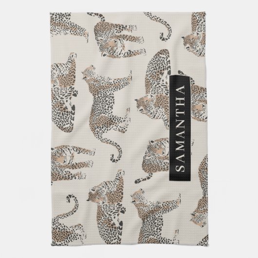 Oerwoud Leopard Wild Animal Pattern Theedoek (Verticaal)